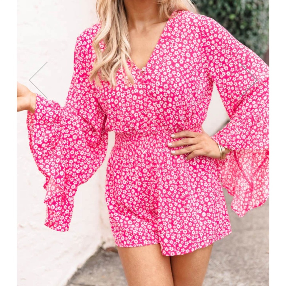 Pink lily never worn romper
